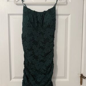 Emerald Sundae Dark Green Lace Dress